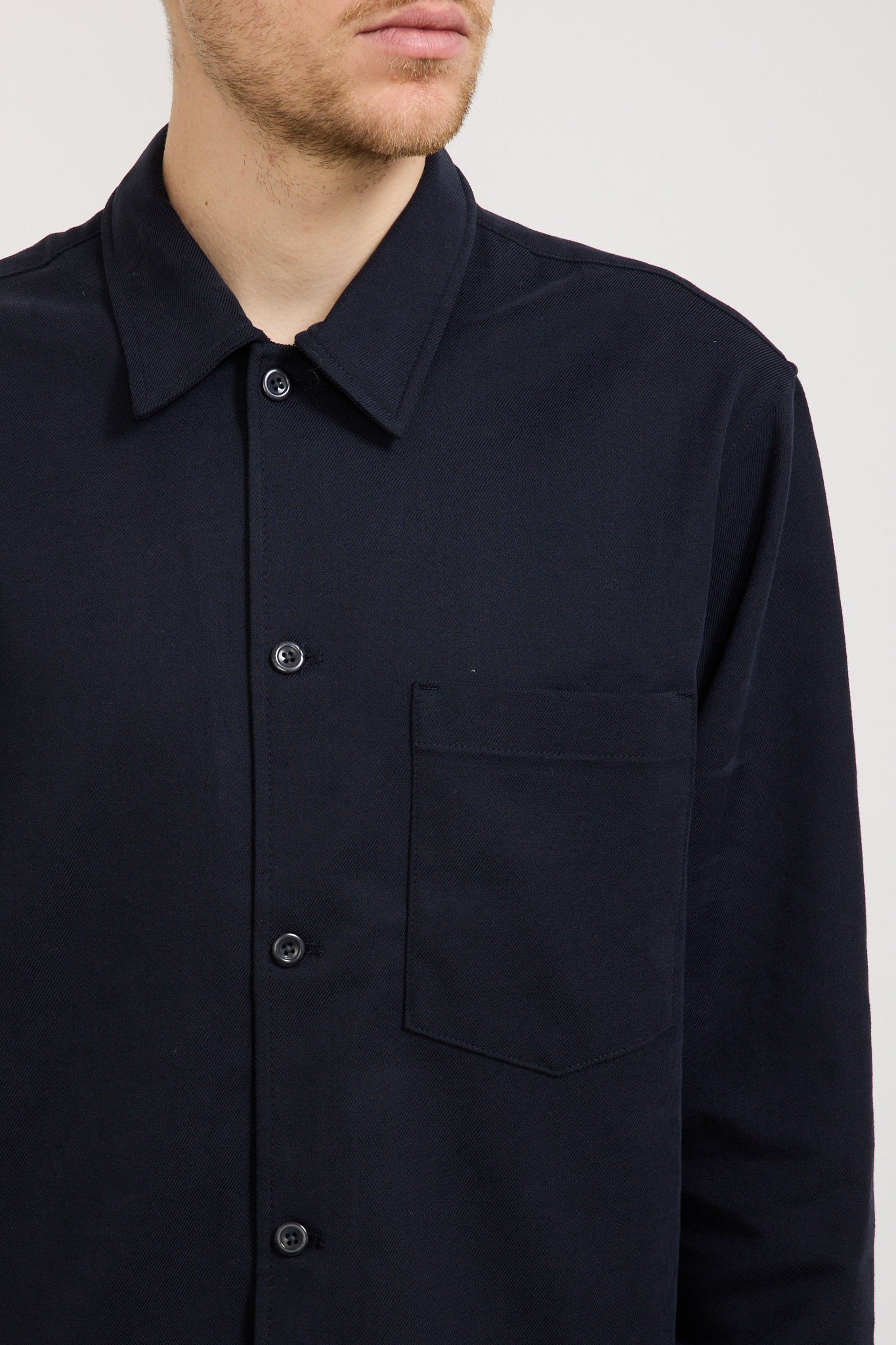 Cotton Wool LS Shirt Dark Navy