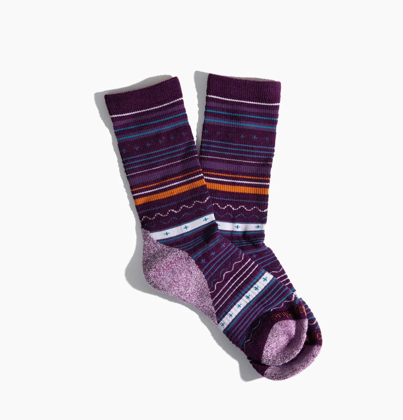 The Merino Wool Modern Fair Isle Crew Sock with Cushioned Sole