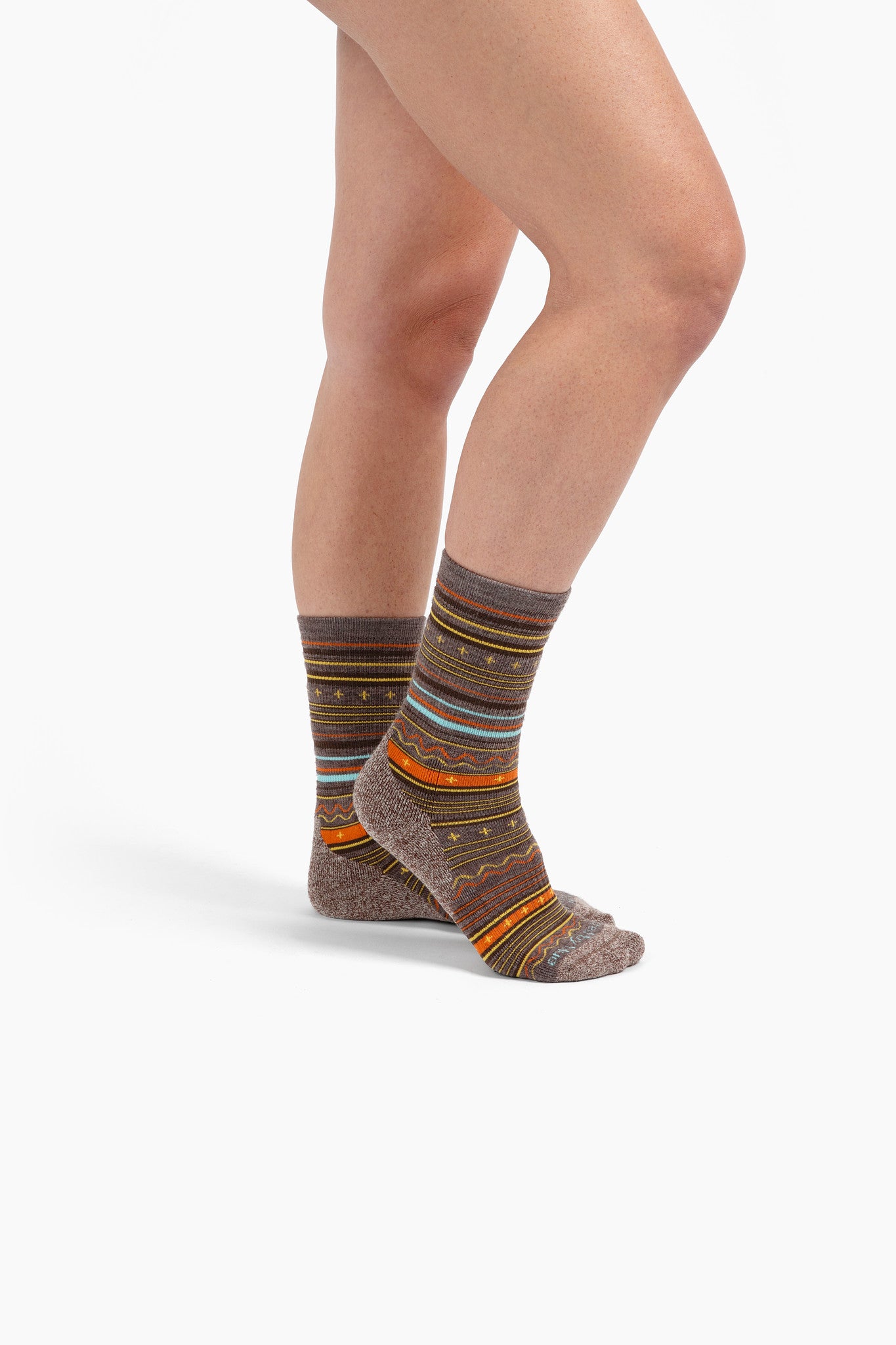 The Merino Wool Modern Fair Isle Crew Sock with Cushioned Sole