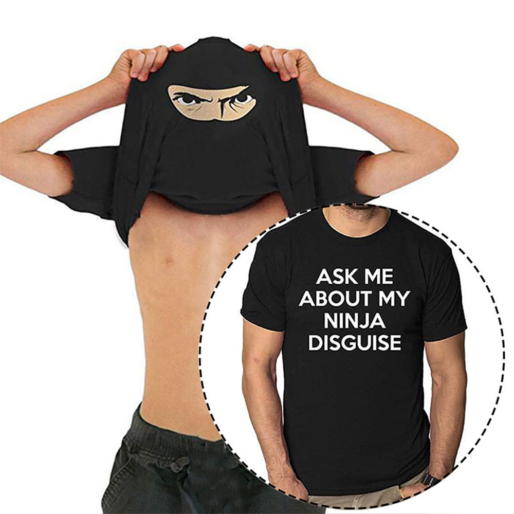Kurzärmliges kreatives lustiges T-Shirt mit Rundhalsausschnitt für Herren