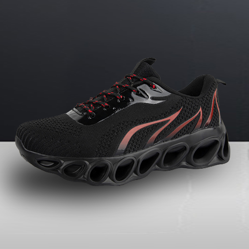 Hibote Bequeme, stoßdämpfende, trendige bedruckte Sneakers-Laufschuhe für Herren