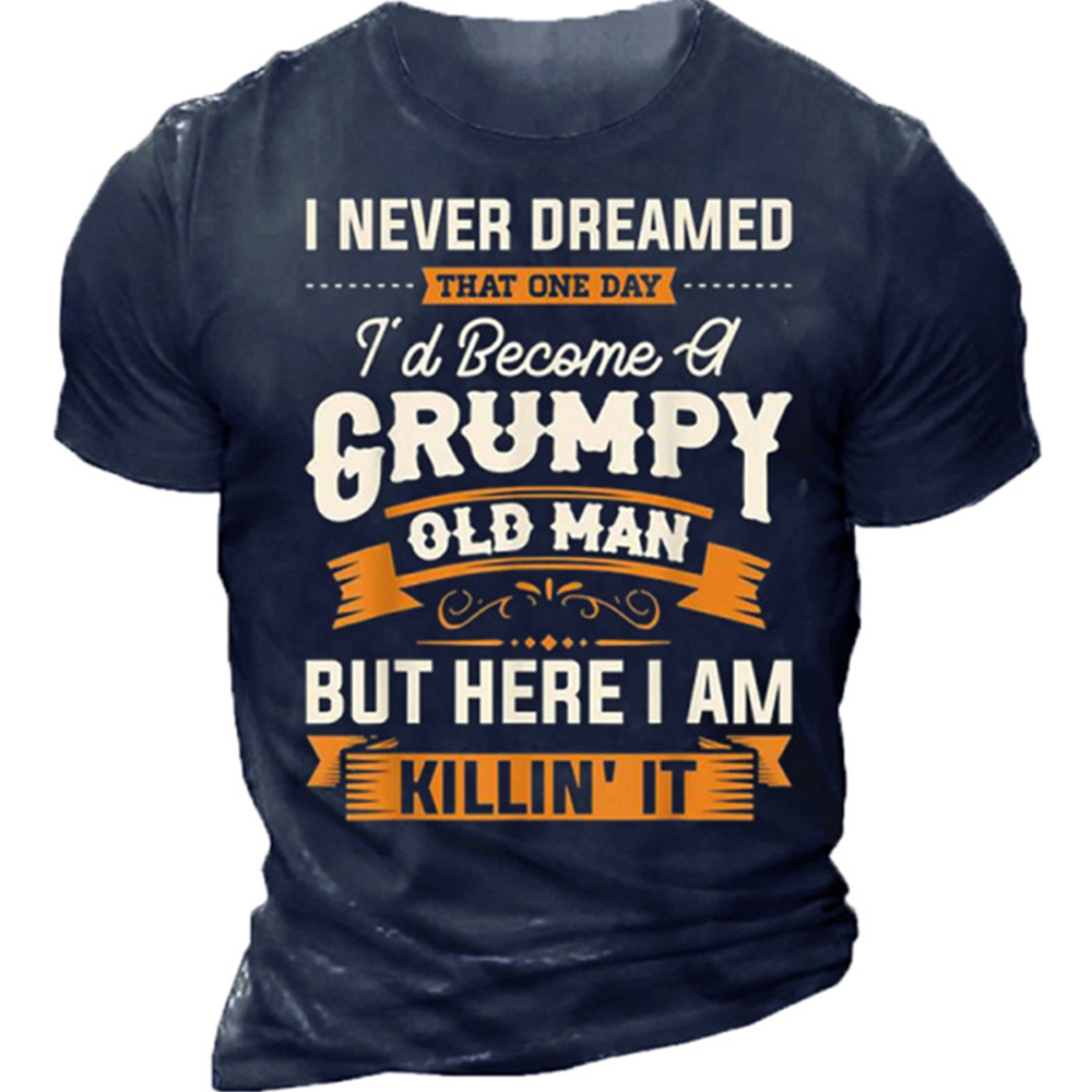 Lässiges T-Shirt mit Buchstabendruck für Herren Tops T-Shirts