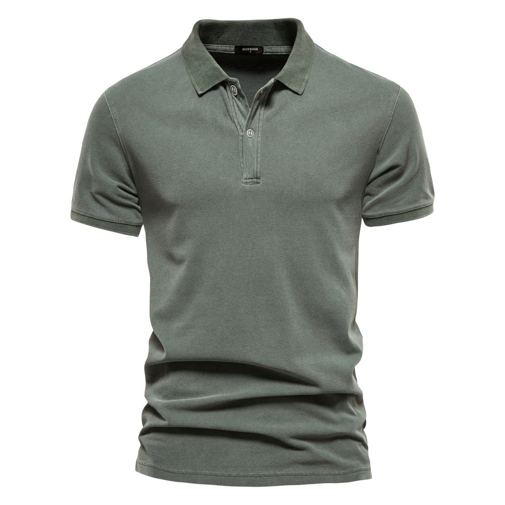 Hibote Poloshirt aus reiner Baumwolle der neuen Männer des Sommers