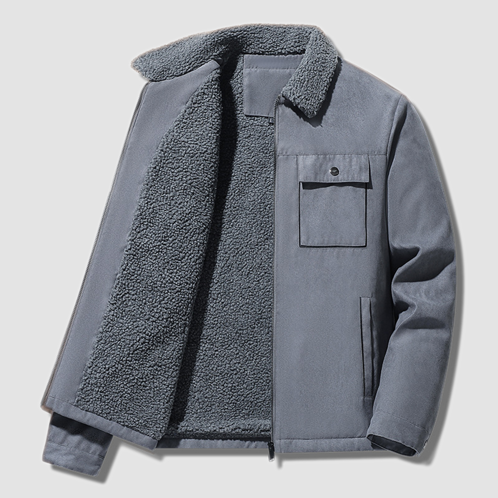 Hibote Herbst- und Winterjacke aus Wildleder für Herren