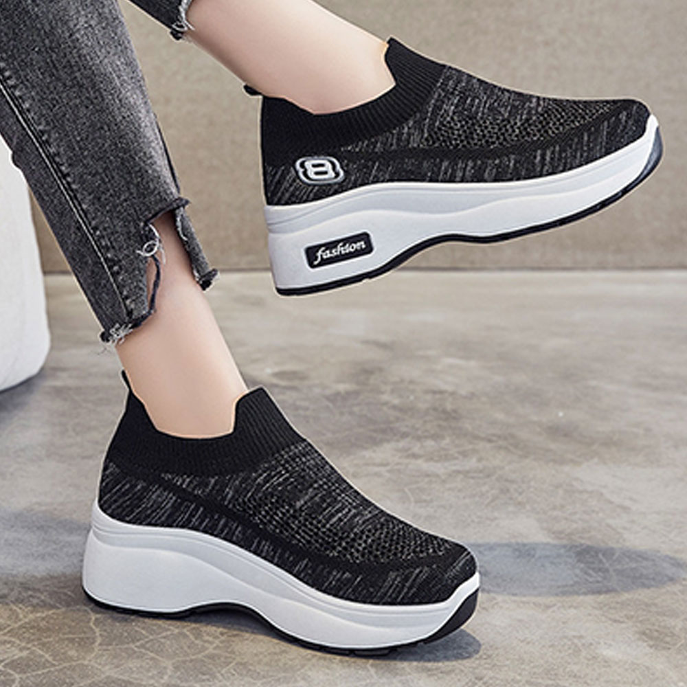 Hibote Frühling neue innere erhöhte atmungsaktive Mesh-Schuhe