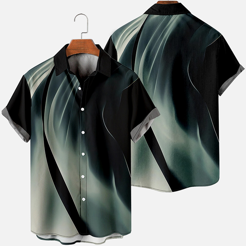 Hibote™ Starlight Kurzarm-Hemd in Übergröße für Herren