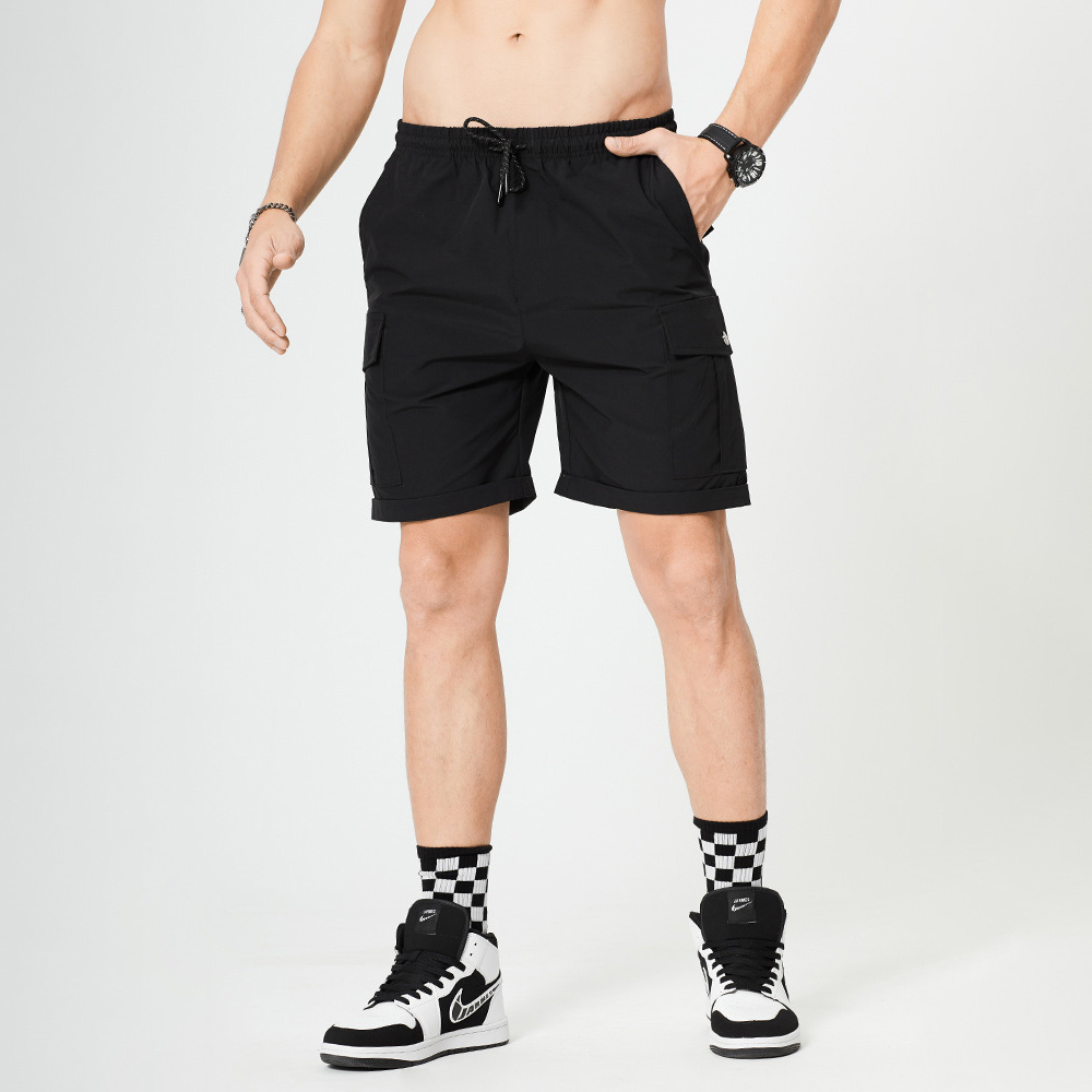 Hibote Farbwechselnde Twill-Shorts mit elastischem Bund für Herren