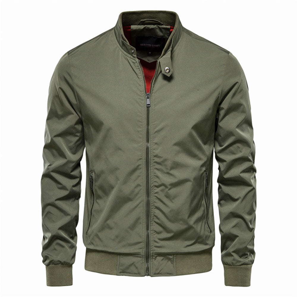Diggetty Men's new stand collar casual jacket