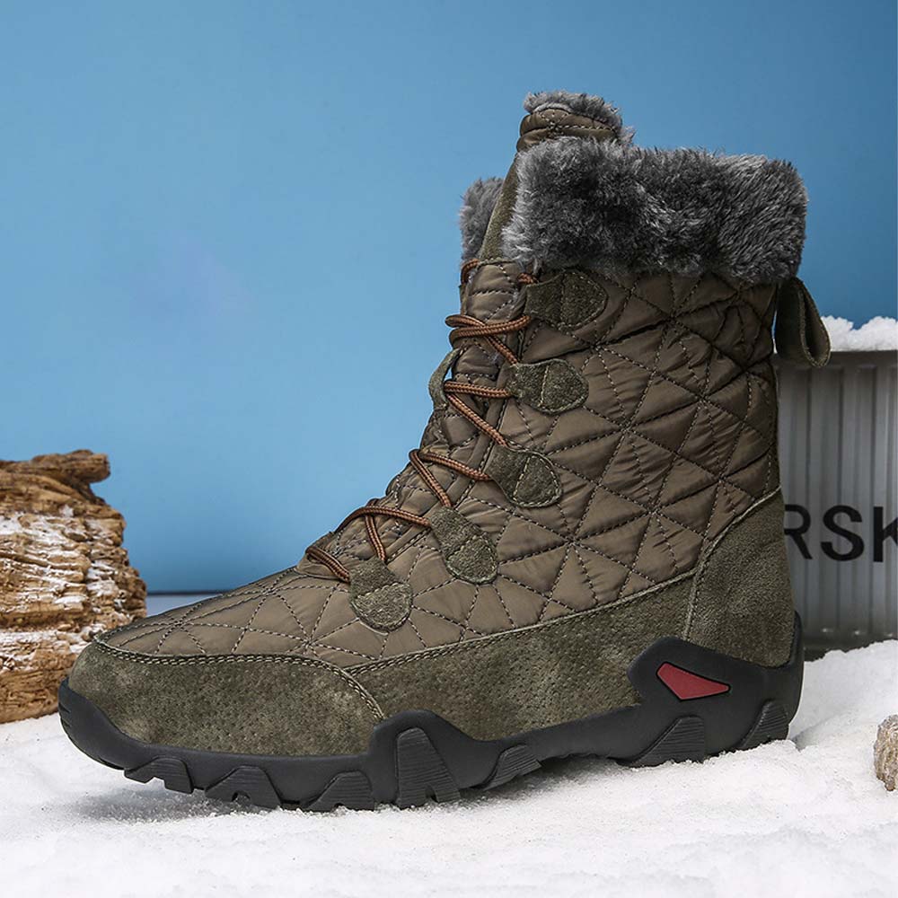 Men's warm fleece casual outdoor snow boots