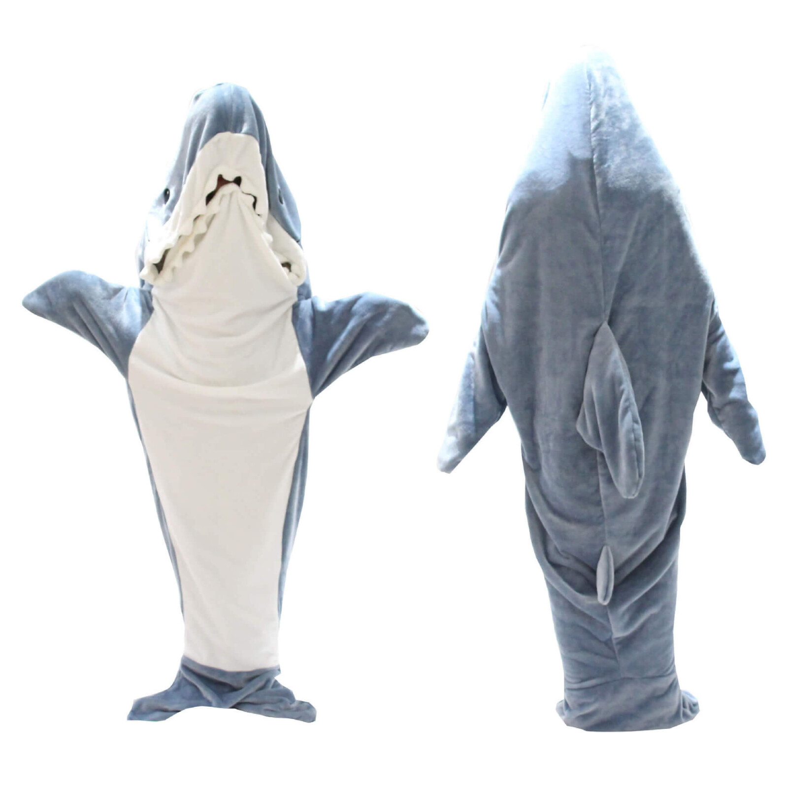 Hibote Dreidimensionaler Flanell-Pyjama für den Herbst und Winter mit Hai-Imitation