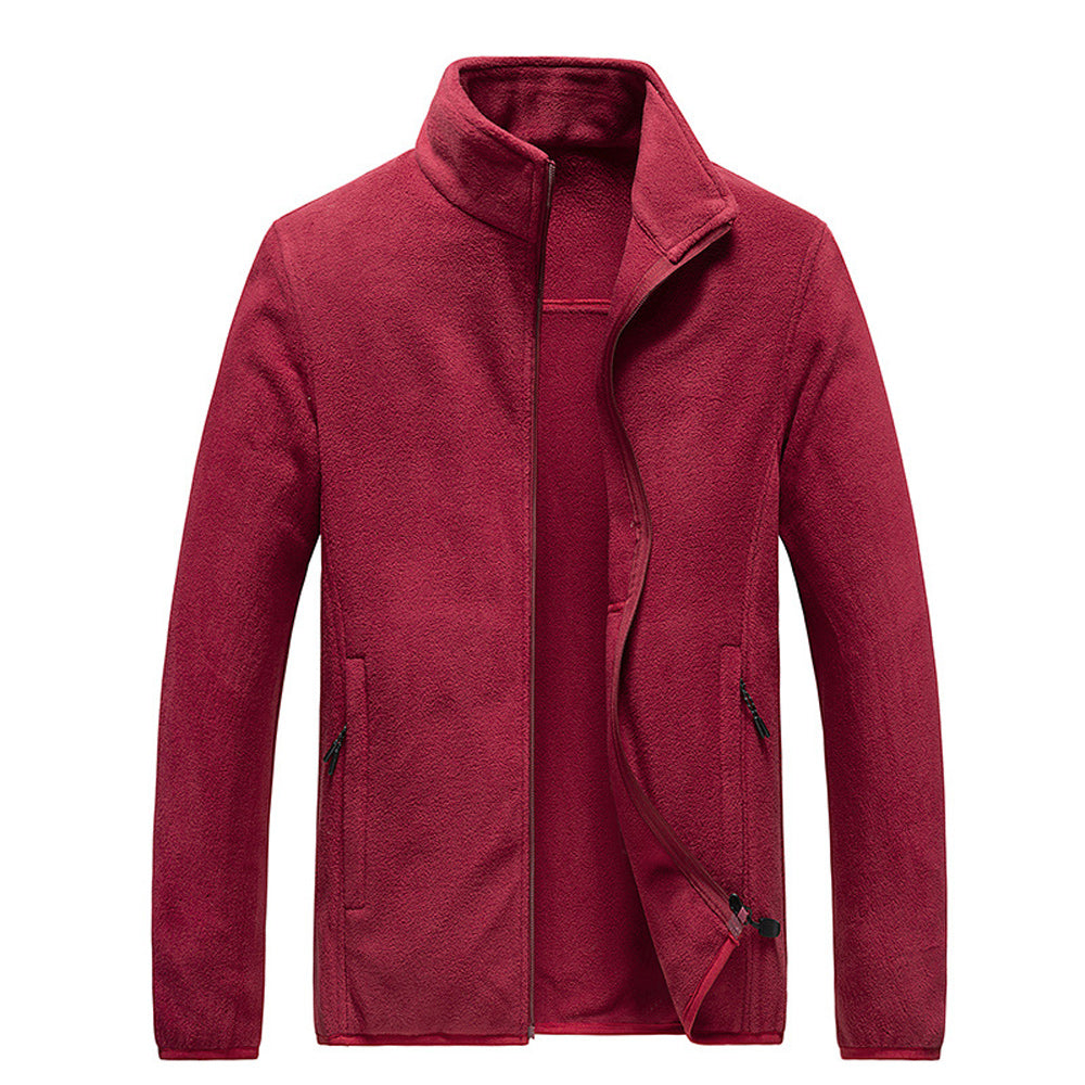 Hibote™ Herrenmode-Fleece-Thermojacke mit Stehkragen