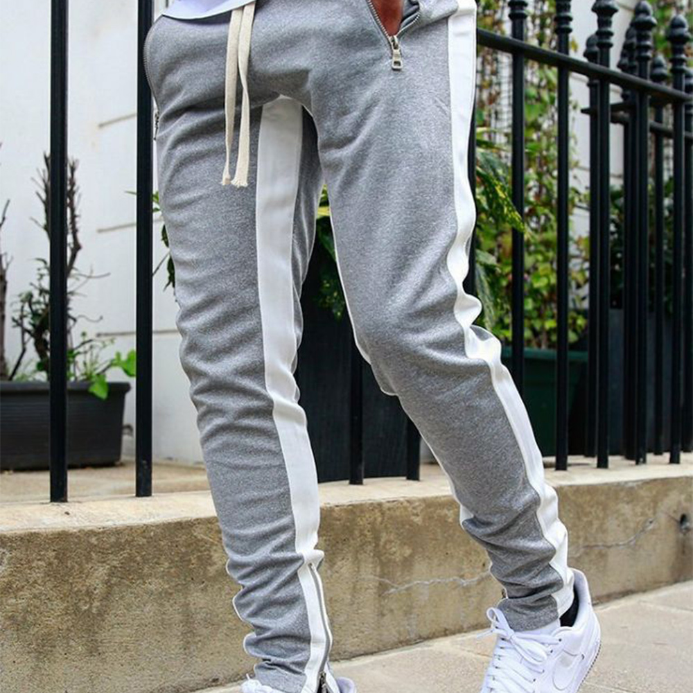 Hibote™ Neue Herren-Sporthose mit tiefem Bein und Reißverschluss aus Baumwolle