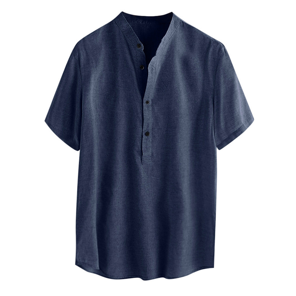 Hibote™ lockeres Herren-Baumwoll-Leinen-Hemd mit kurzen Ärmeln