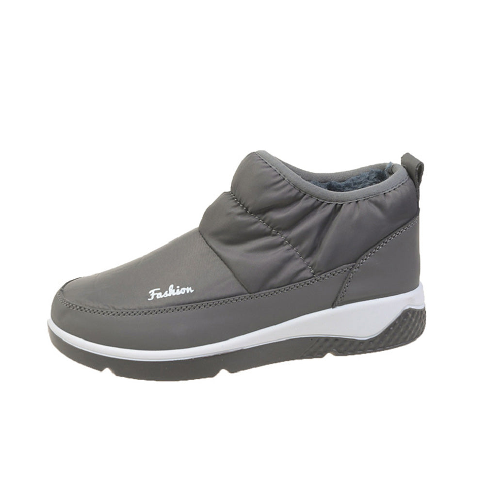 Hibote Warme Damen-Schneestiefel mit dicker Sohle aus Fleece
