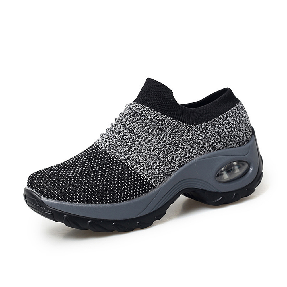 Hibote Lässige Sport-Mesh-Strick-Elastische Loafer für Damen