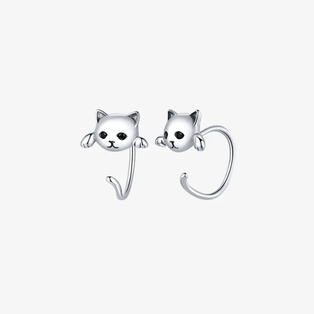 Hibote™ 925 Sterling Silber Katzen Ohrringe