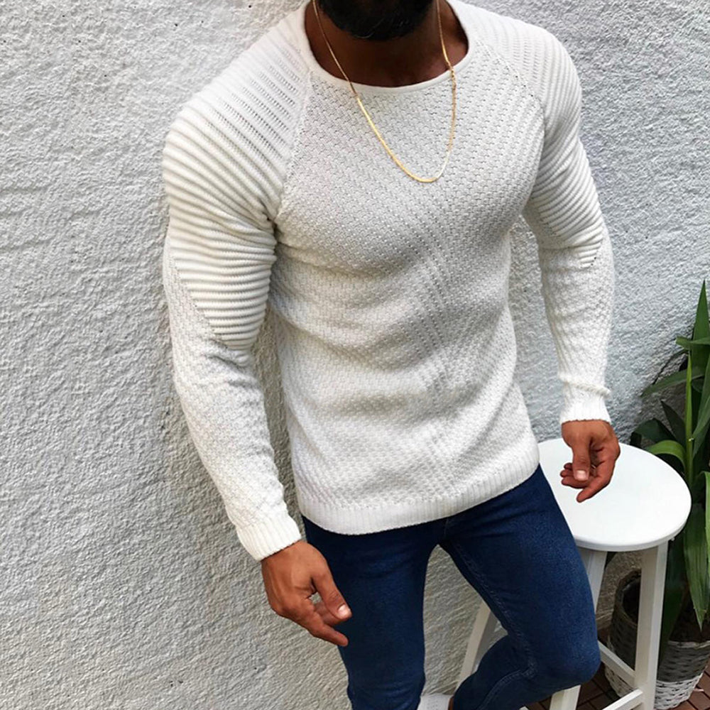 Hibote™ Klassisches Langarm-Sweatshirt mit Rundhalsausschnitt für Herren