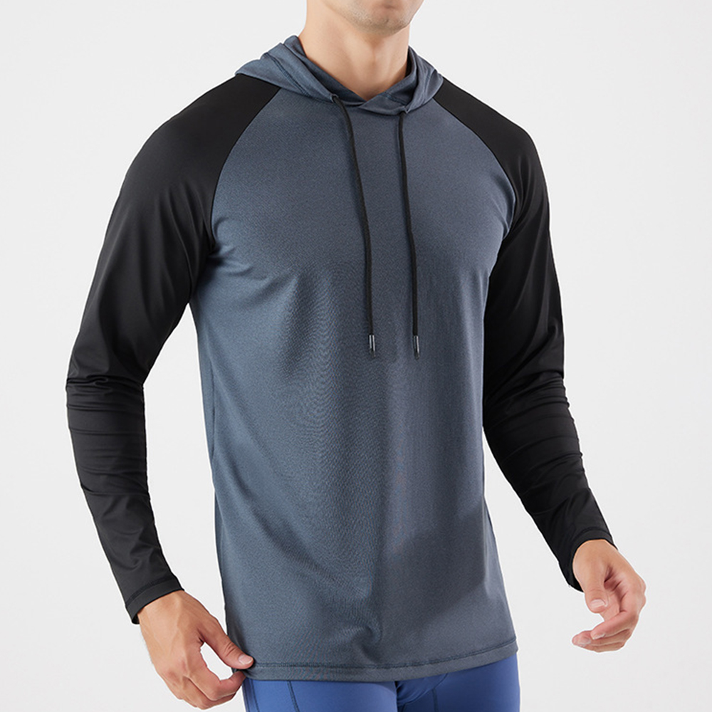 Sijuillet™ Nouveau sweat-shirt à capuche à séchage rapide pour hommes, coutures de couleur contrastée