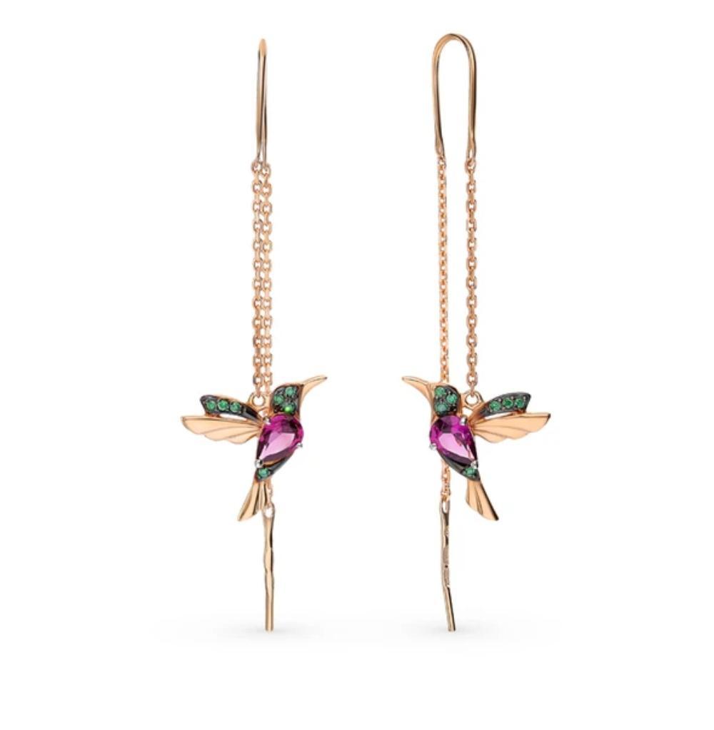 Hibote™ Ladies Elegant Hummingbird Strass Ohrstecker