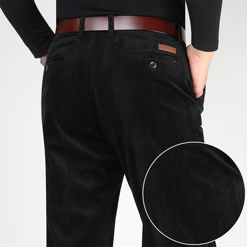 Autumn and winter middle-aged men's corduroy loose casual pants