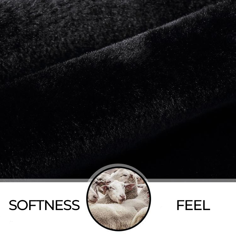 Snow Fox Fur Collar Sheepskin Genuine Thickened Mid-Length Leather Jacket