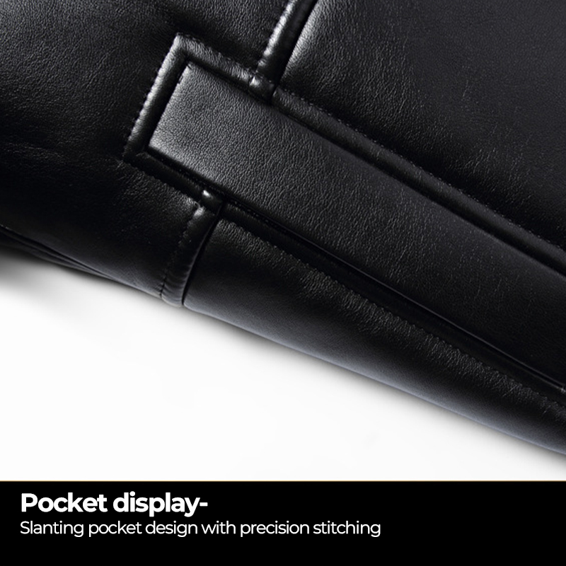 Snow Fox Fur Collar Sheepskin Genuine Thickened Mid-Length Leather Jacket