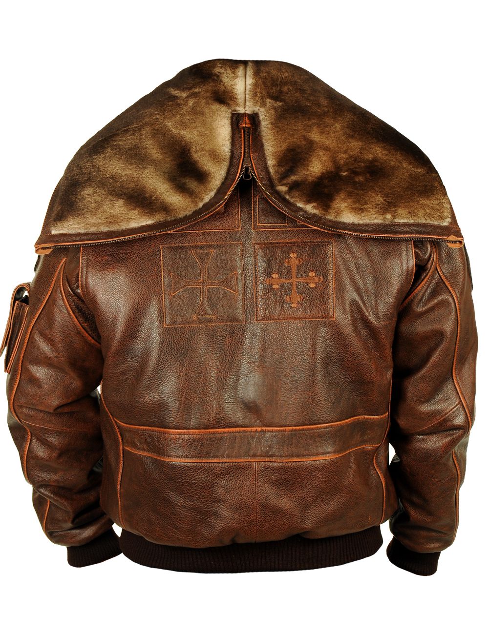 ?Harrier Top Gun Cap Aviator Leather Jacket?
