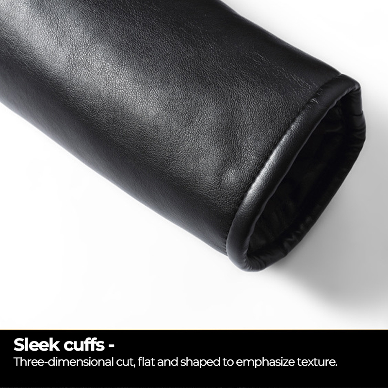 Snow Fox Fur Collar Sheepskin Genuine Thickened Mid-Length Leather Jacket