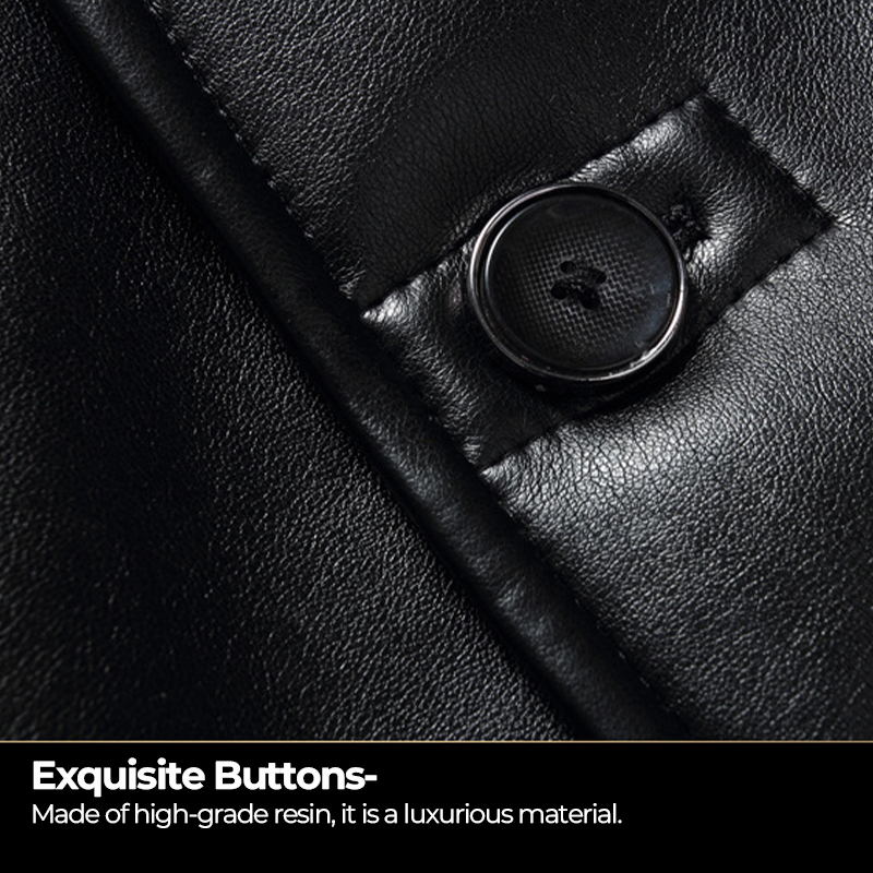 Snow Fox Fur Collar Sheepskin Genuine Thickened Mid-Length Leather Jacket