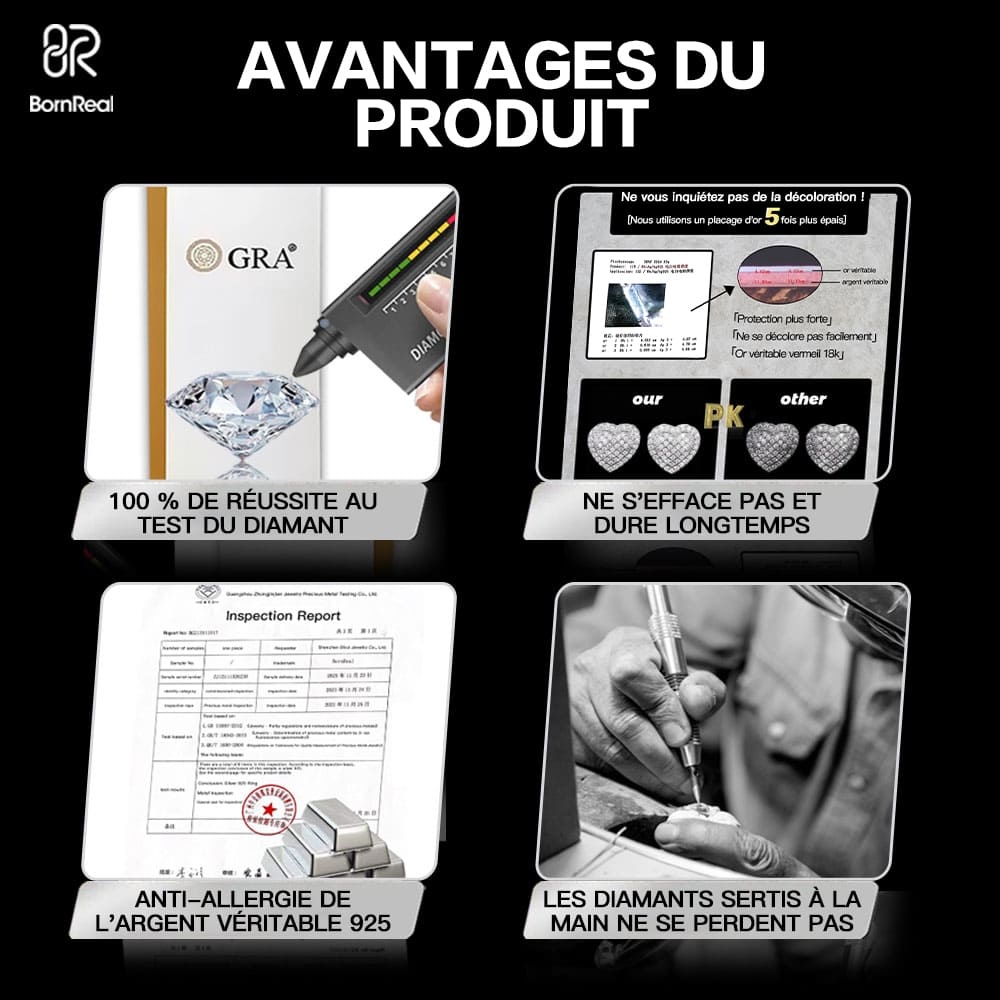 Boucles d'oreilles Carrées (A Pair)