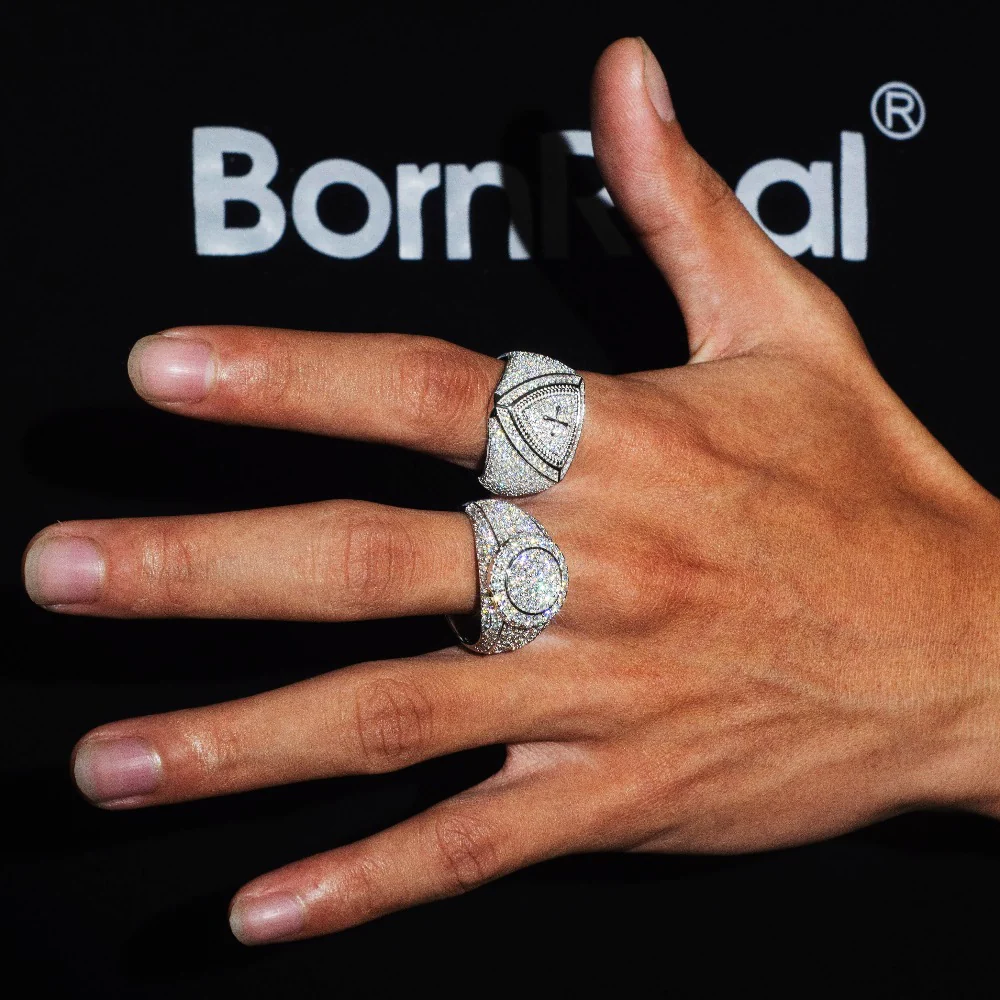 Bague en Plaque Or Blanc