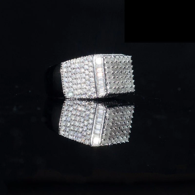 Bague Baguettes à Diamants en Or 18K