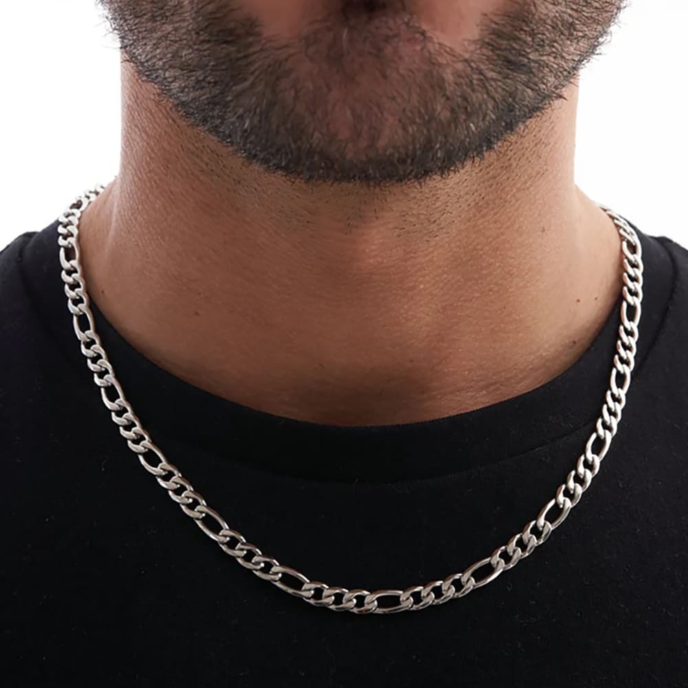 5mm Chaînes Figaro en Or Blanc