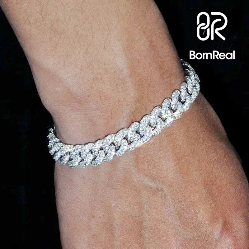 Chaînes en Argent Collier à maillons cubains Miami 8mm/10mm/12mm