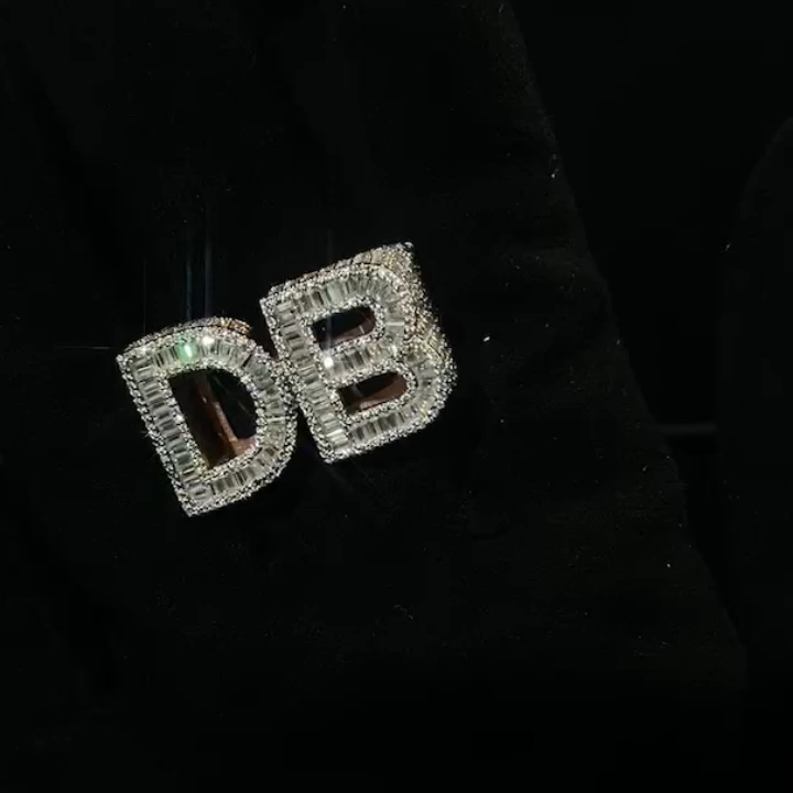 Bagues Initial & Name personnalisée Baguette