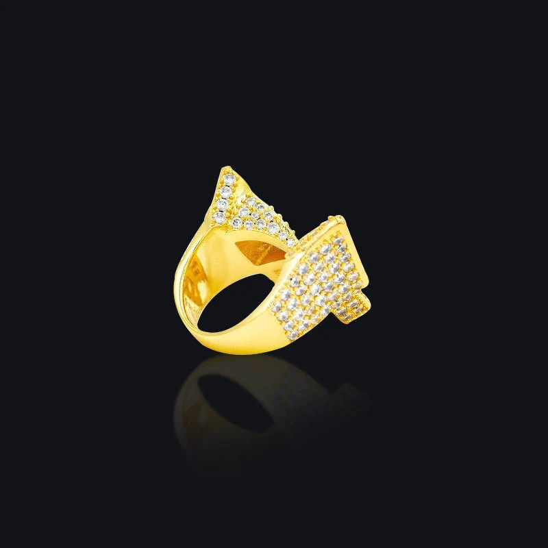 Bague Micro Pavé Papillon Baguette