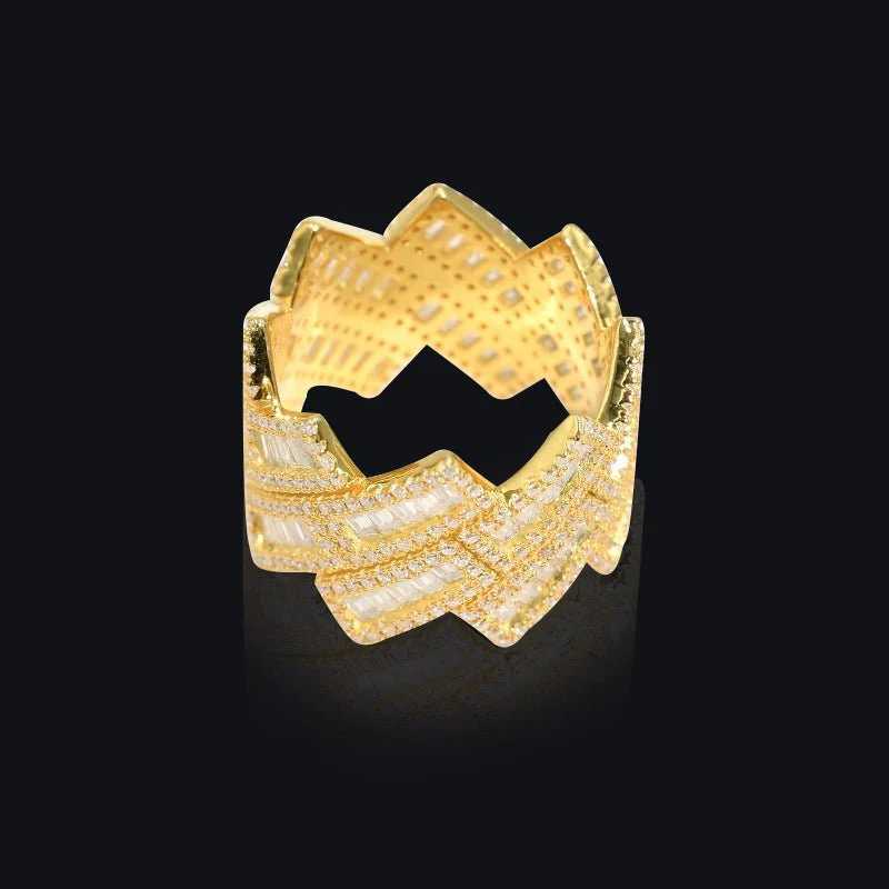 Bague Baguette cubaine en diamant