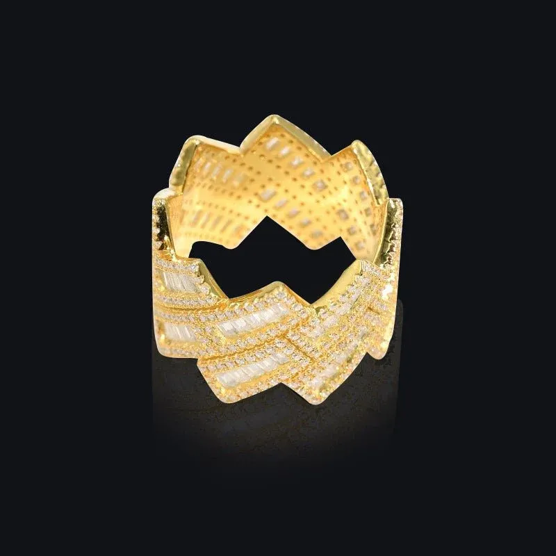 Bague Baguette cubaine en diamant