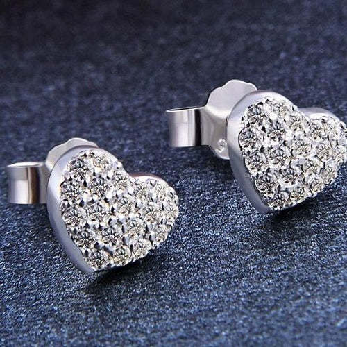 Boucle d'oreille en forme de coeur