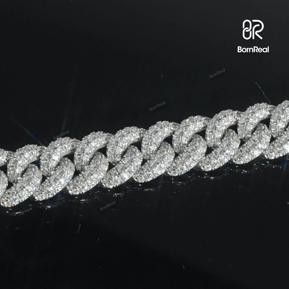 Chaînes en Argent Collier à maillons cubains Miami 8mm/10mm/12mm