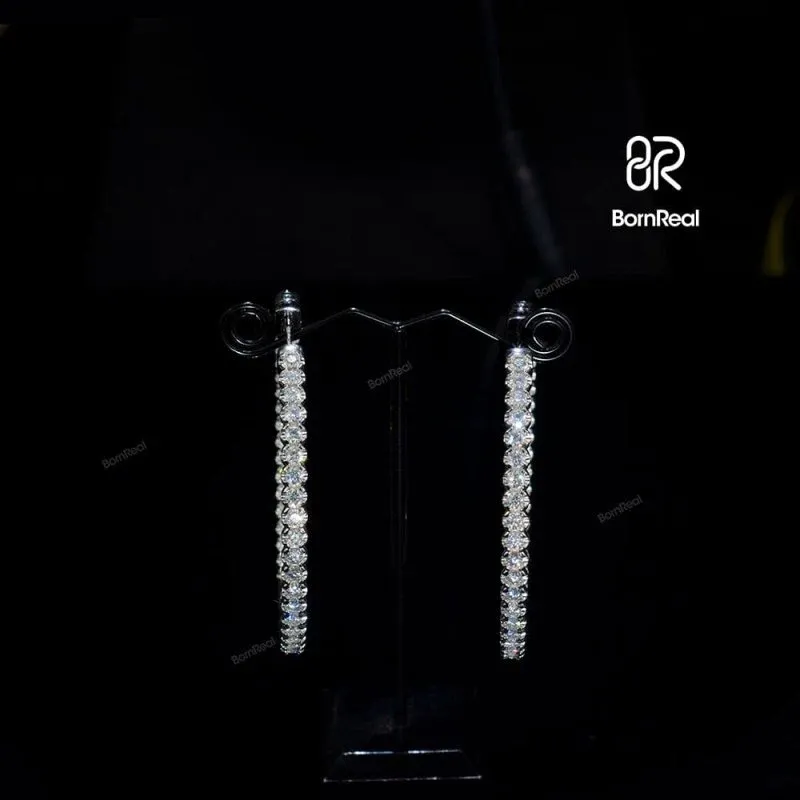 Créoles rondes en or blanc massif