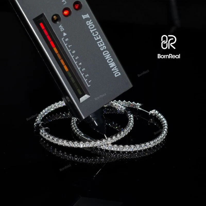 Créoles rondes en or blanc massif