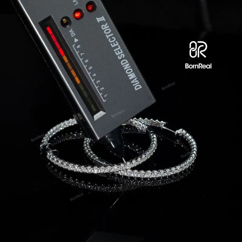 Créoles rondes en or blanc massif