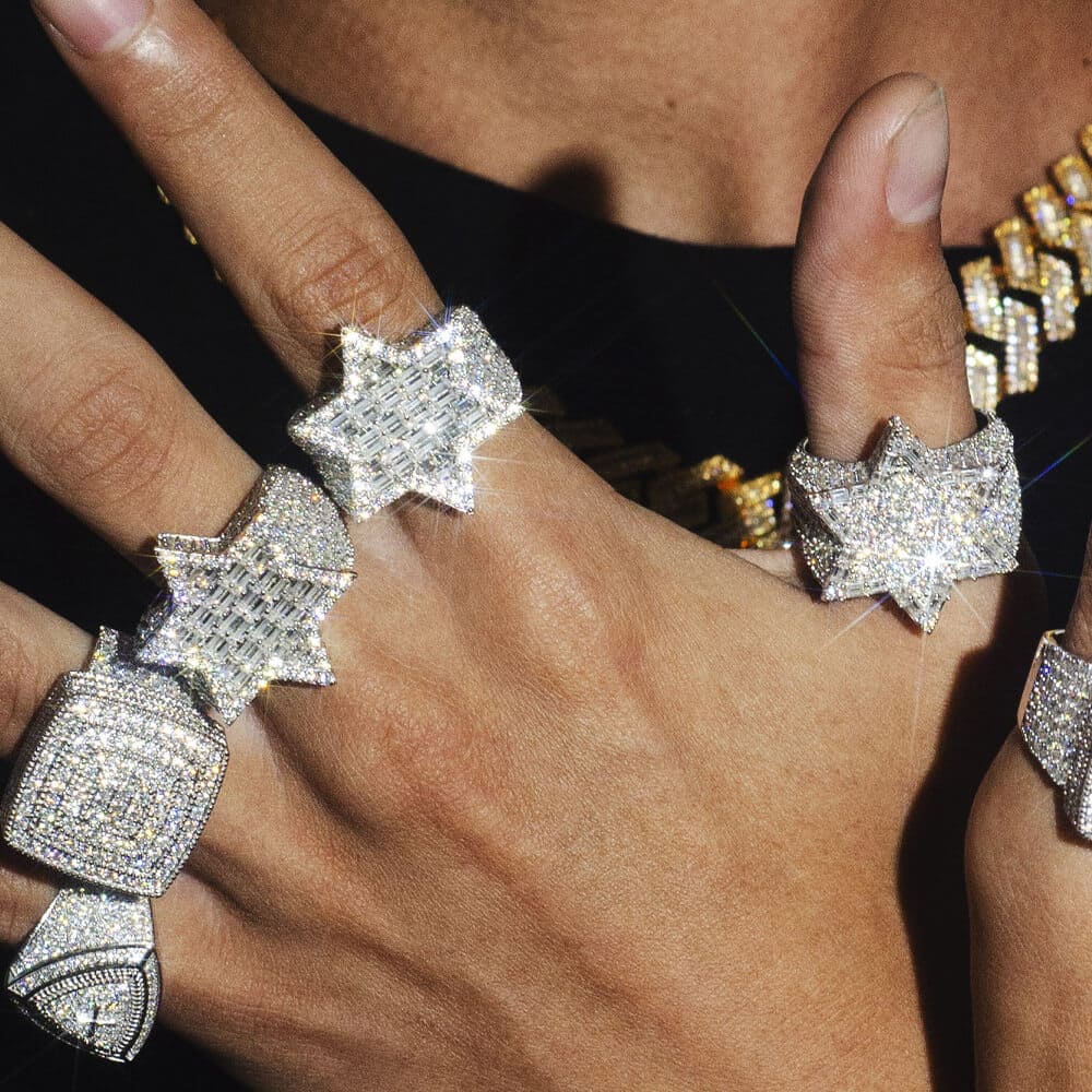 Bague Etoile Glacée en Or 18 carats