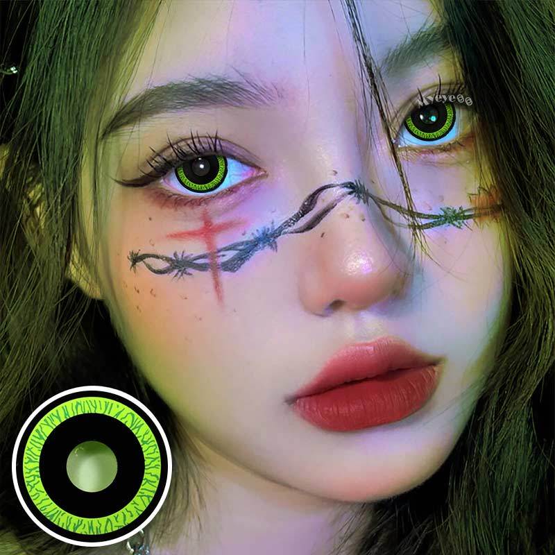 MYEYEBB Nebulos Green Men Cosplay Colored Contact Lenses - image 7