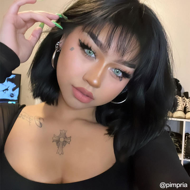 MYEYEBB Rebirth Cosmic Green Prescription Men Colored Contact Lenses - image 6