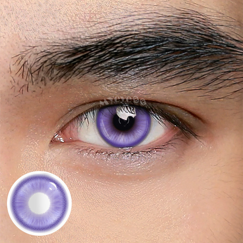 MYEYEBB Magic Coral Blue Violet Prescription Cosplay Colored Contact Lenses - Magic Coral Blue Violet - -8.00 - RY1000_BUVT - image 1