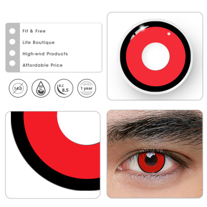 MYEYEBB Manson Red Prescription Men Cosplay Colored Contact Lenses - image 9