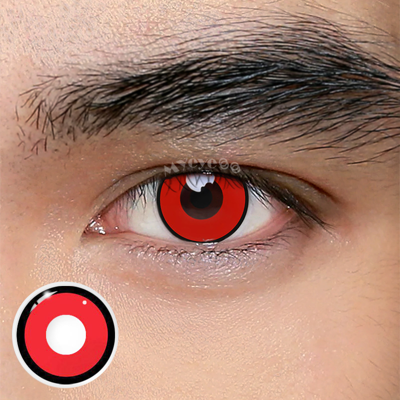 MYEYEBB Manson Red Prescription Men Cosplay Colored Contact Lenses - Manson Red - -8.00 - RY127 - image 1