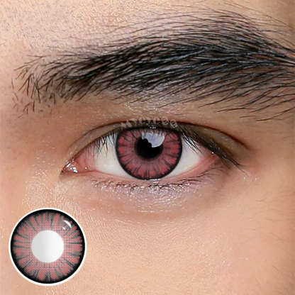 MYEYEBB Miracle Times Red Prescription Men Cosplay Colored Contact Lenses - Miracle Times Red - -8.00 - RY139_RD - image 1